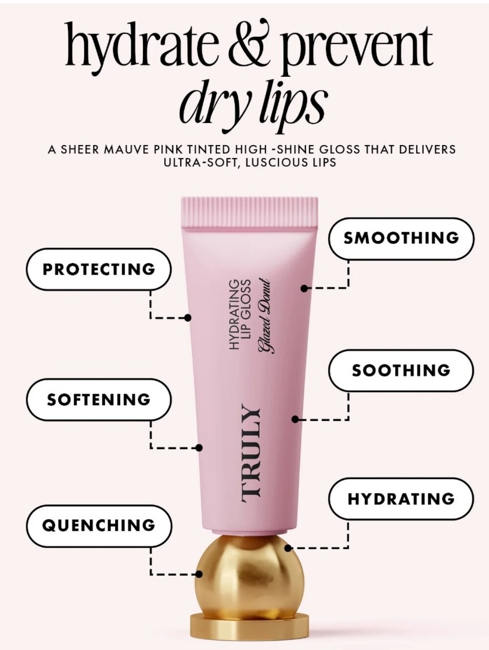 Truly Hydrating Tinted Lip Gloss In Glazed Donut BNIB